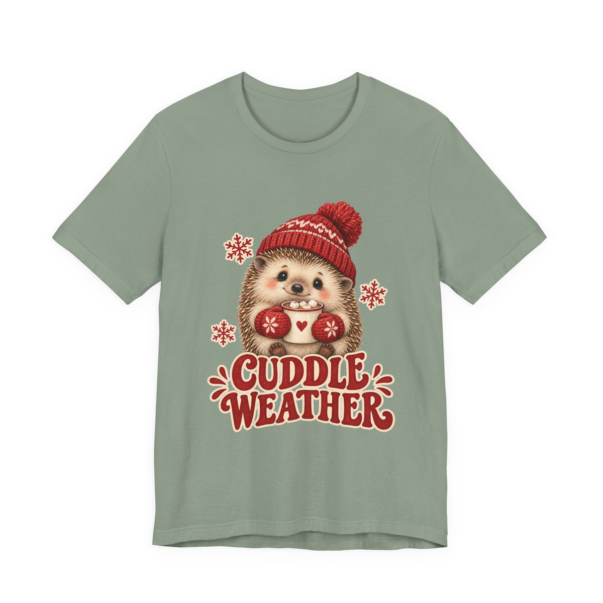 Cuddle Weather Hedgehog With Hot Cocoa Shirt, Cute Hedgehog T-Shirt, Cute Hedgehog Gift