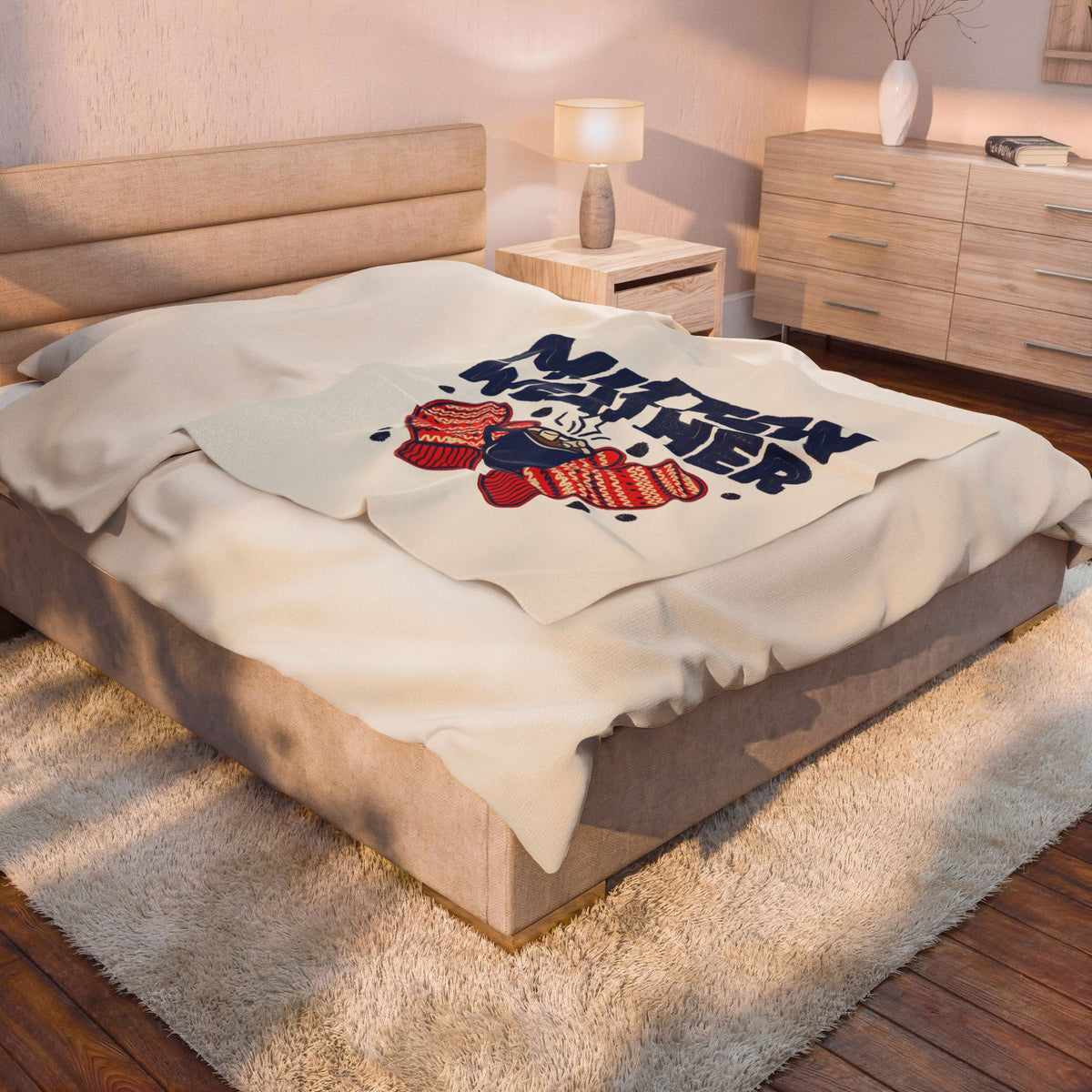 Mitten Weather Christmas Blanket 50x60, Plush Holiday Throw