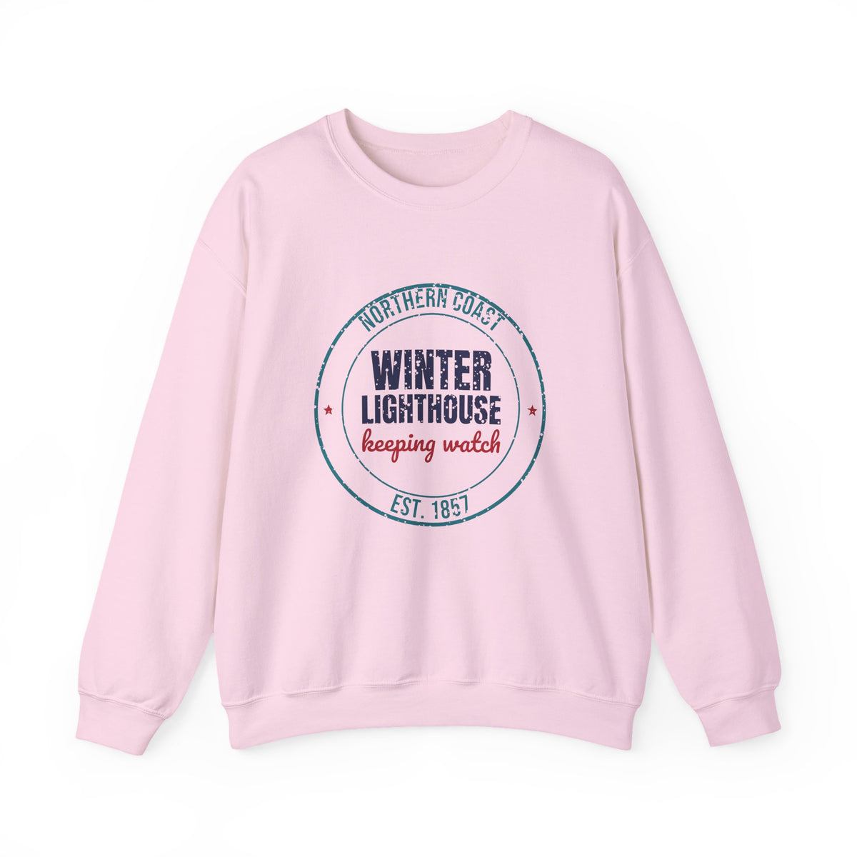 Northern Coast Winter Lighthouse Est. 1857 Sweatshirt, Vintage Winter Crewneck Sweatshirt