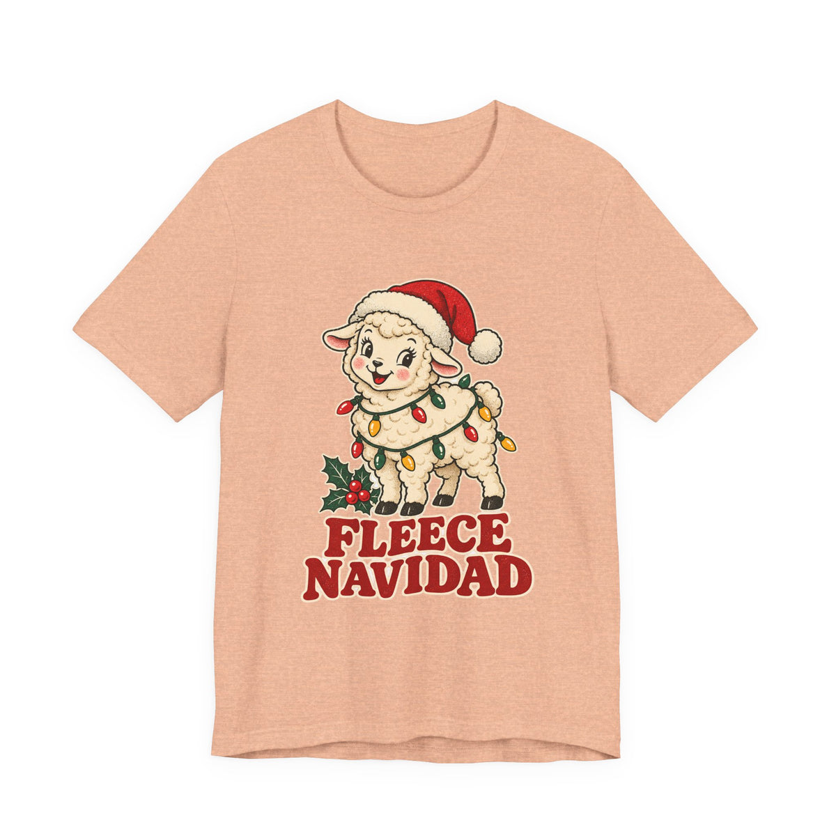 Fleece Navidad Christmas Sheep Shirt, Sheep Christmas T-Shirt, Sheep Christmas Gift