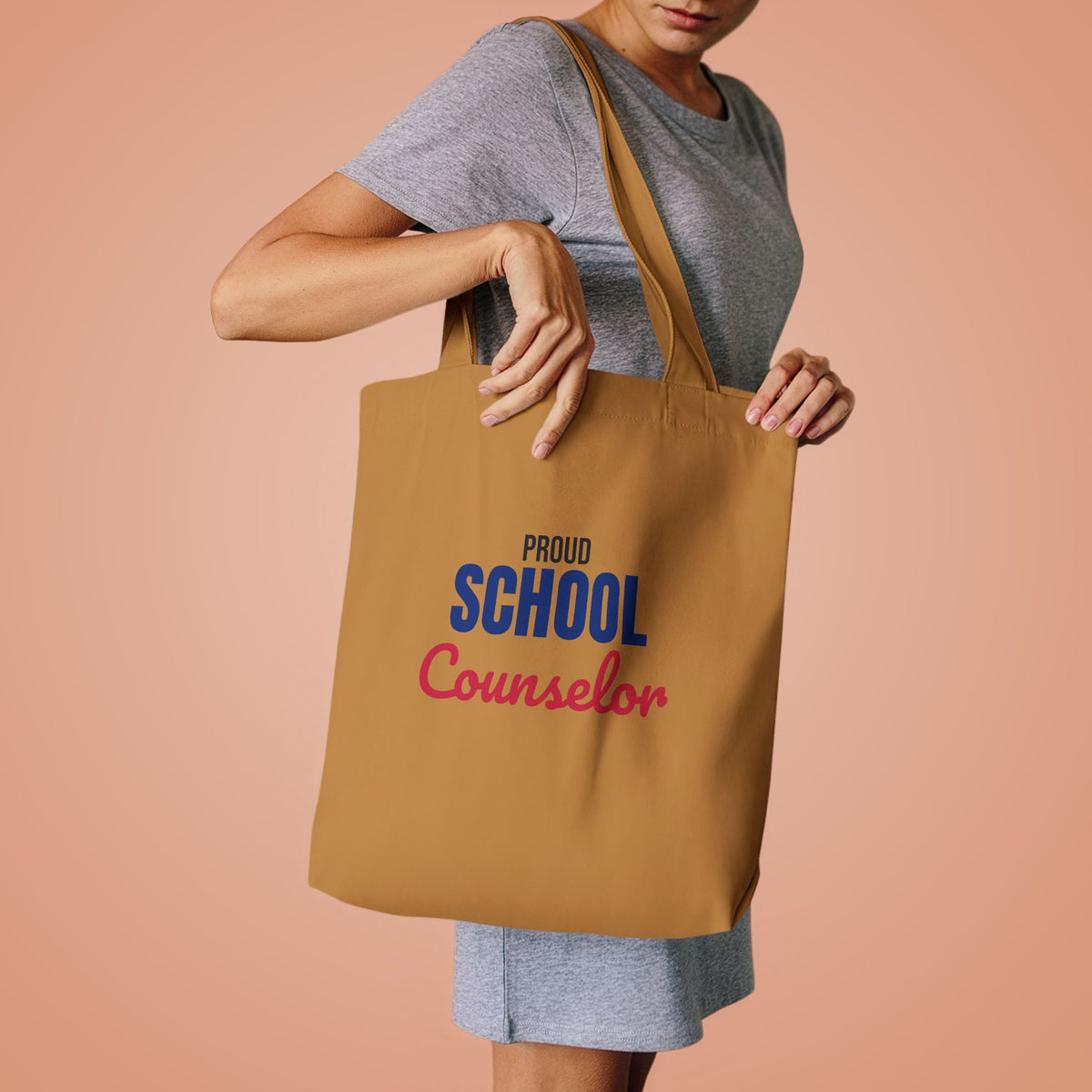 Proud School Counselor Tote Bag, School Counselor Canvas Tote Bag