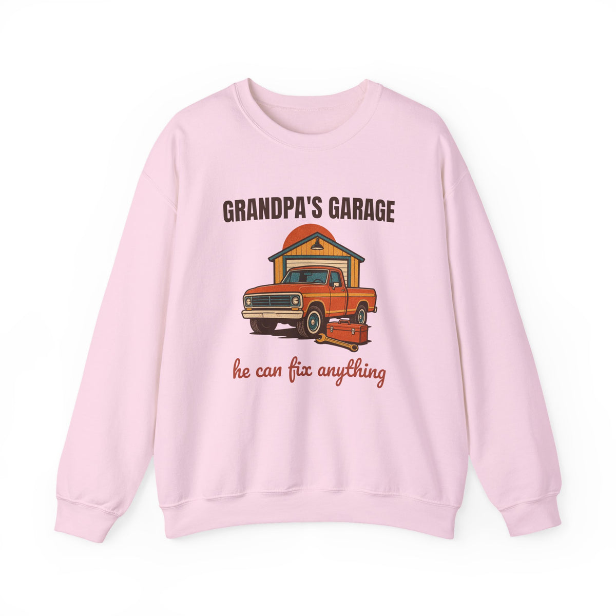 Grandpa's Garage He Can Fix Anything Sweatshirt, Vintage Grandpa's Garage Crewneck
