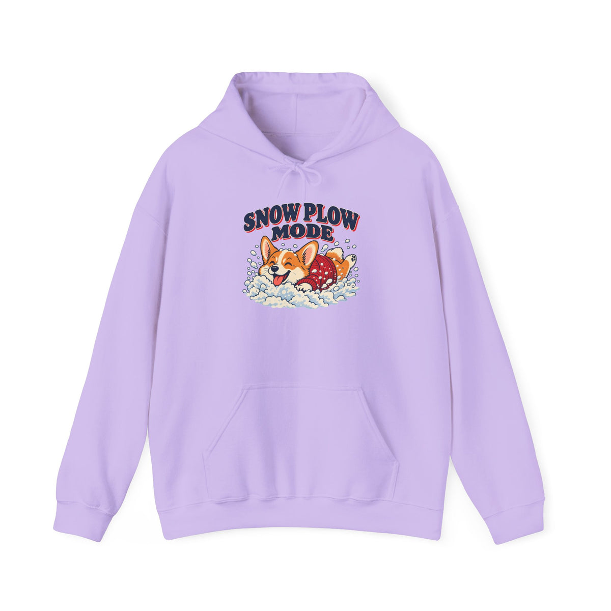 Snow Plow Mode Corgi in the Snow Hoodie, Corgi Winter Hoodie