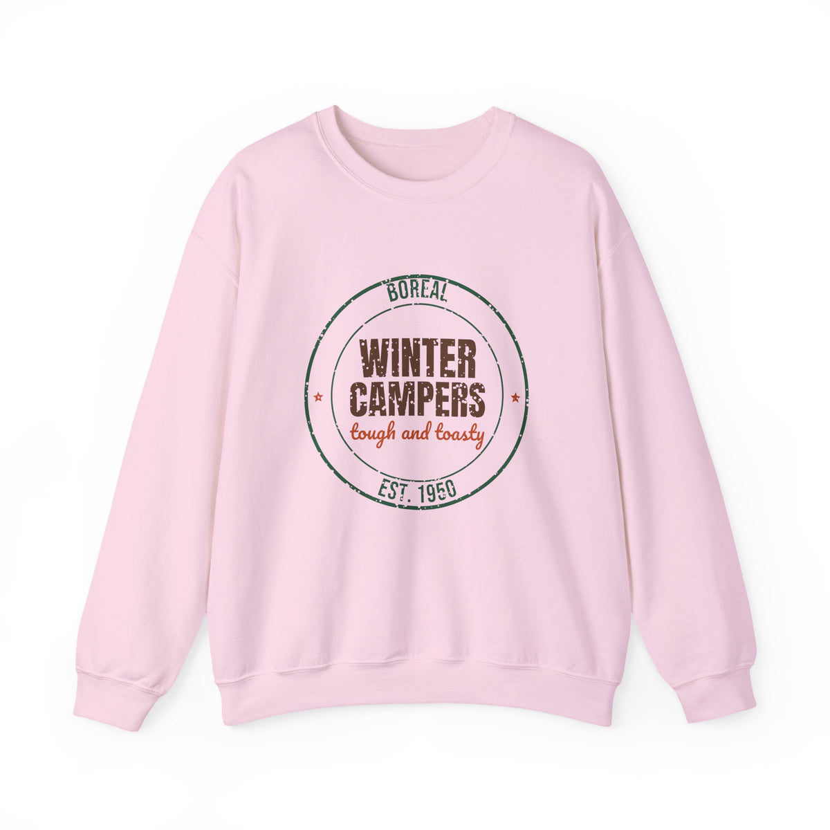 Boreal Winter Campers Est. 1950 Sweatshirt, Vintage Winter Camping Crewneck Sweatshirt