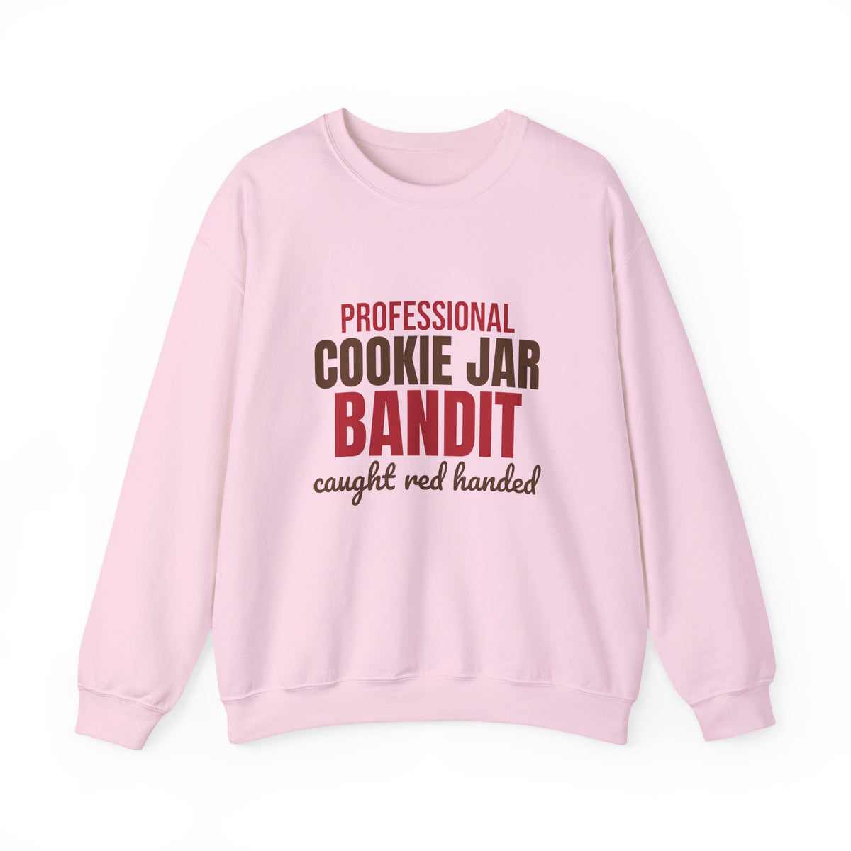 Professional Cookie Jar Bandit Caught Red Handed Sweatshirt, Funny Christmas Crewneck Sweatshirt