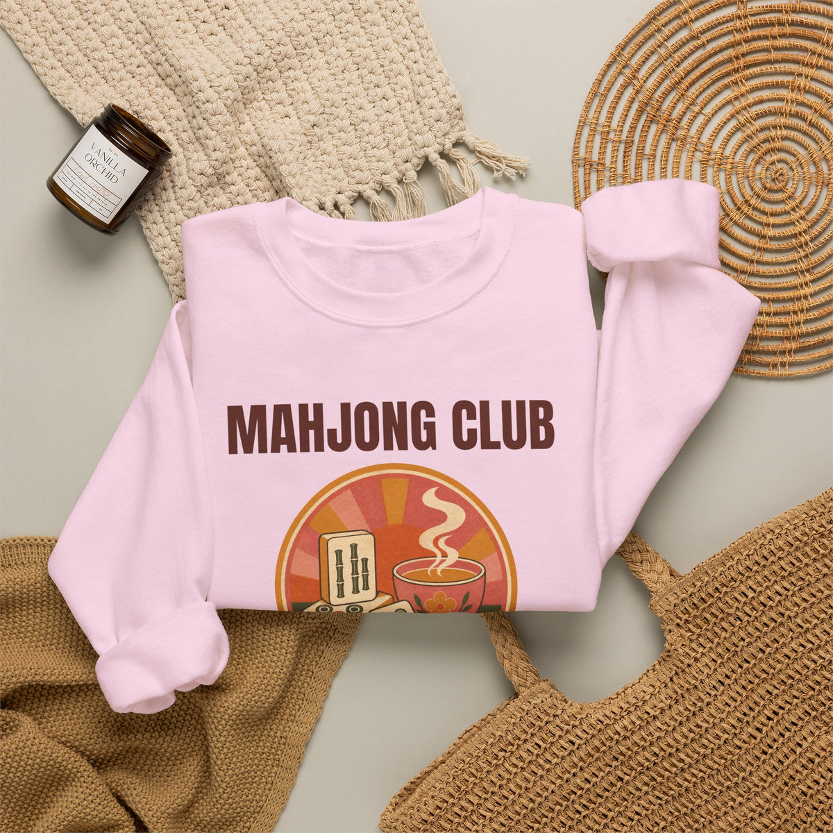 Mahjong Club Est. Friday Nights Retro Sweatshirt