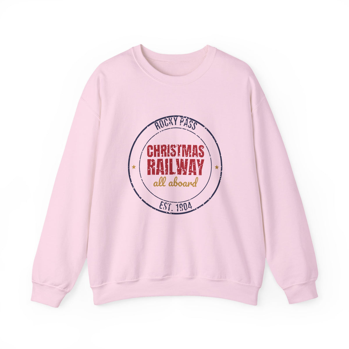 Rocky Pass Christmas Railway All Aboard Est. 1904 Sweatshirt, Vintage Christmas Crewneck Sweatshirt