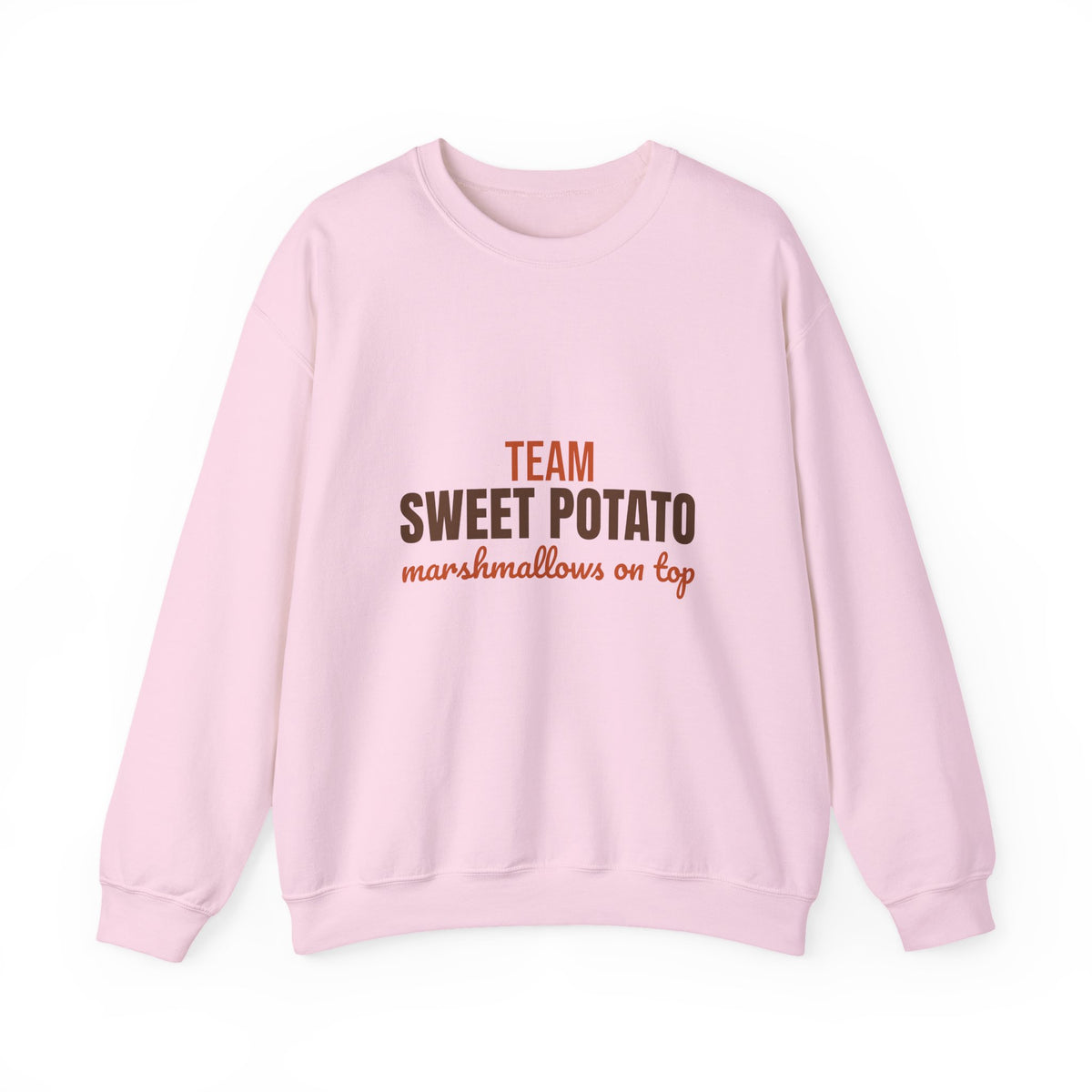 Team Sweet Potato Marshmallows on Top Sweatshirt, Funny Thanksgiving Crewneck Sweatshirt