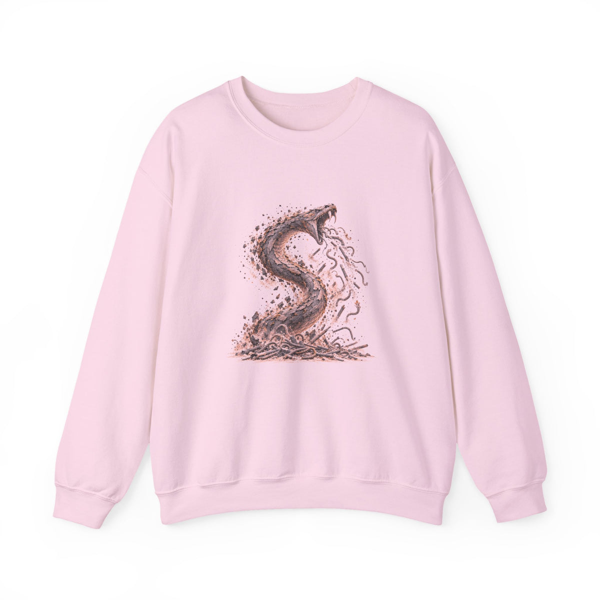 The Staff and the Serpent Sweatshirt, Symbolic Fine Art Crewneck, By Xudeyda