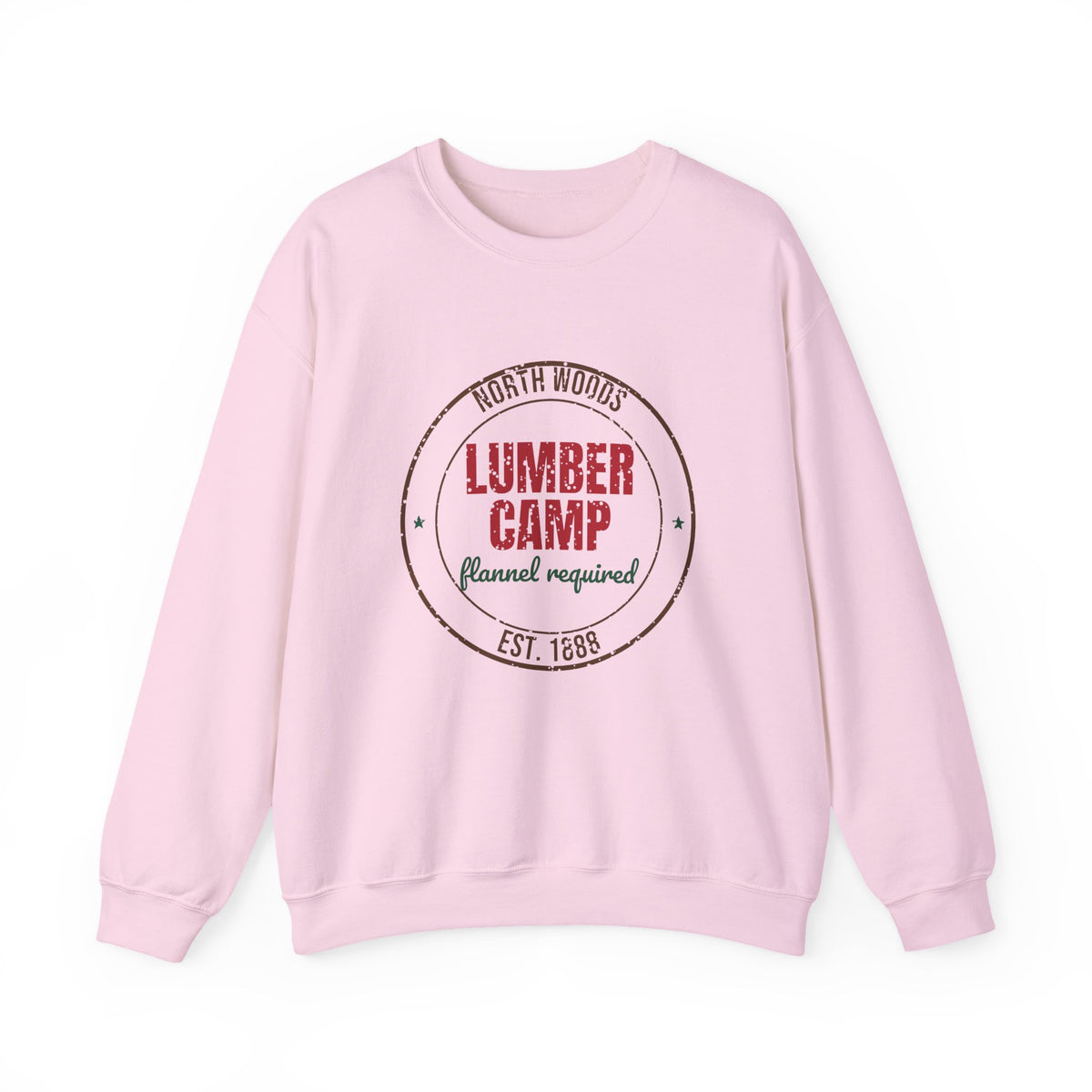 North Woods Lumber Camp Est. 1888 Sweatshirt, Vintage Lumberjack Crewneck Sweatshirt