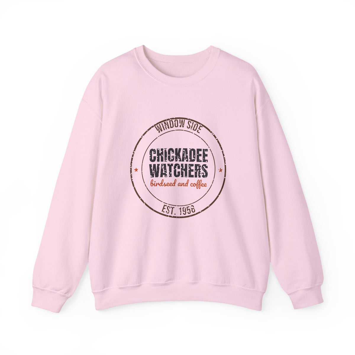 Window Side Chickadee Watchers Est. 1958 Sweatshirt, Vintage Birding Crewneck Sweatshirt