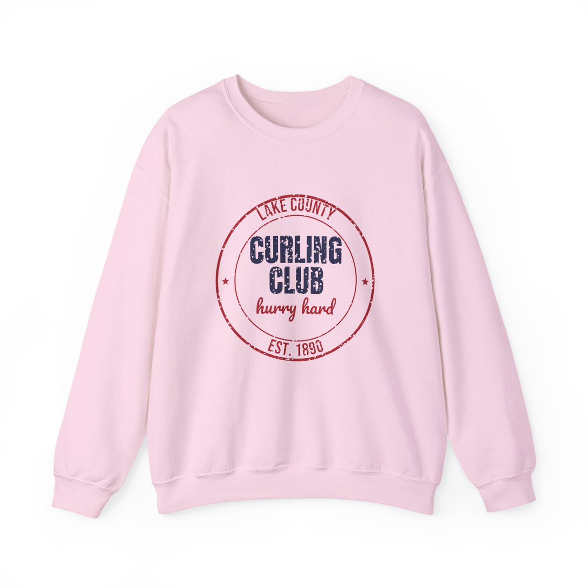 Lake County Curling Club Hurry Hard Est. 1890 Sweatshirt, Vintage Curling Crewneck Sweatshirt