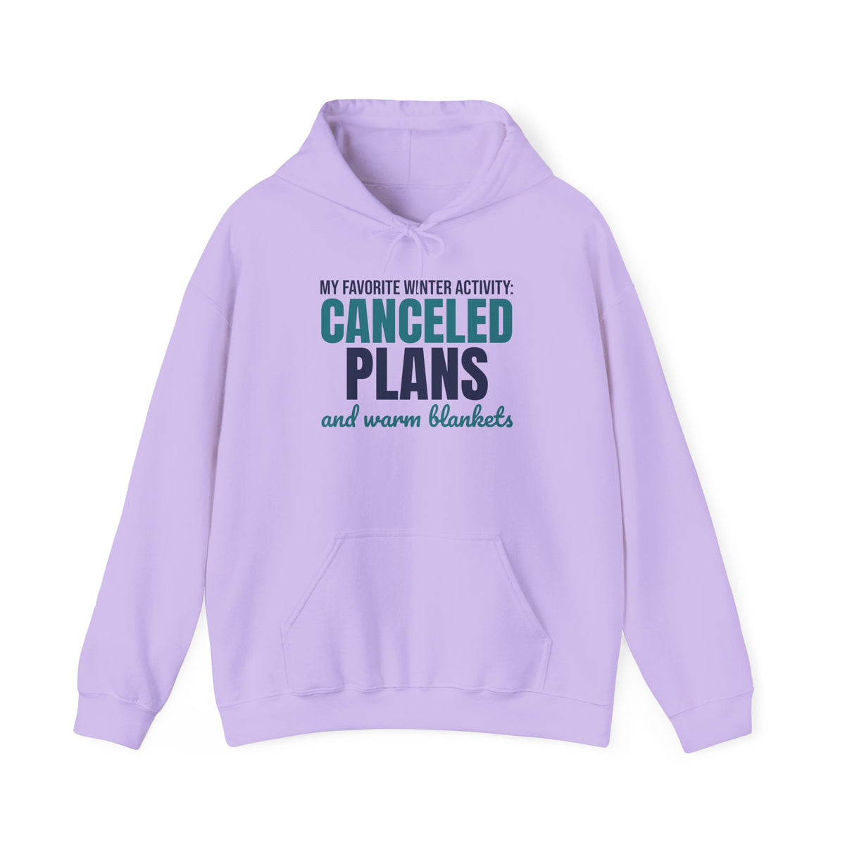 My Favorite Winter Activity Canceled Plans and Warm Blankets Hoodie, Funny Winter Hoodie