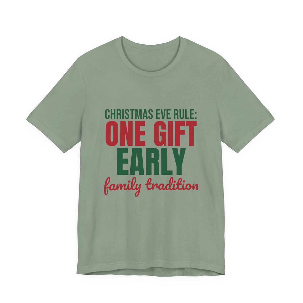 Christmas Eve Rule One Gift Early Family Tradition Shirt, Christmas Eve T-Shirt, Christmas Eve Gift