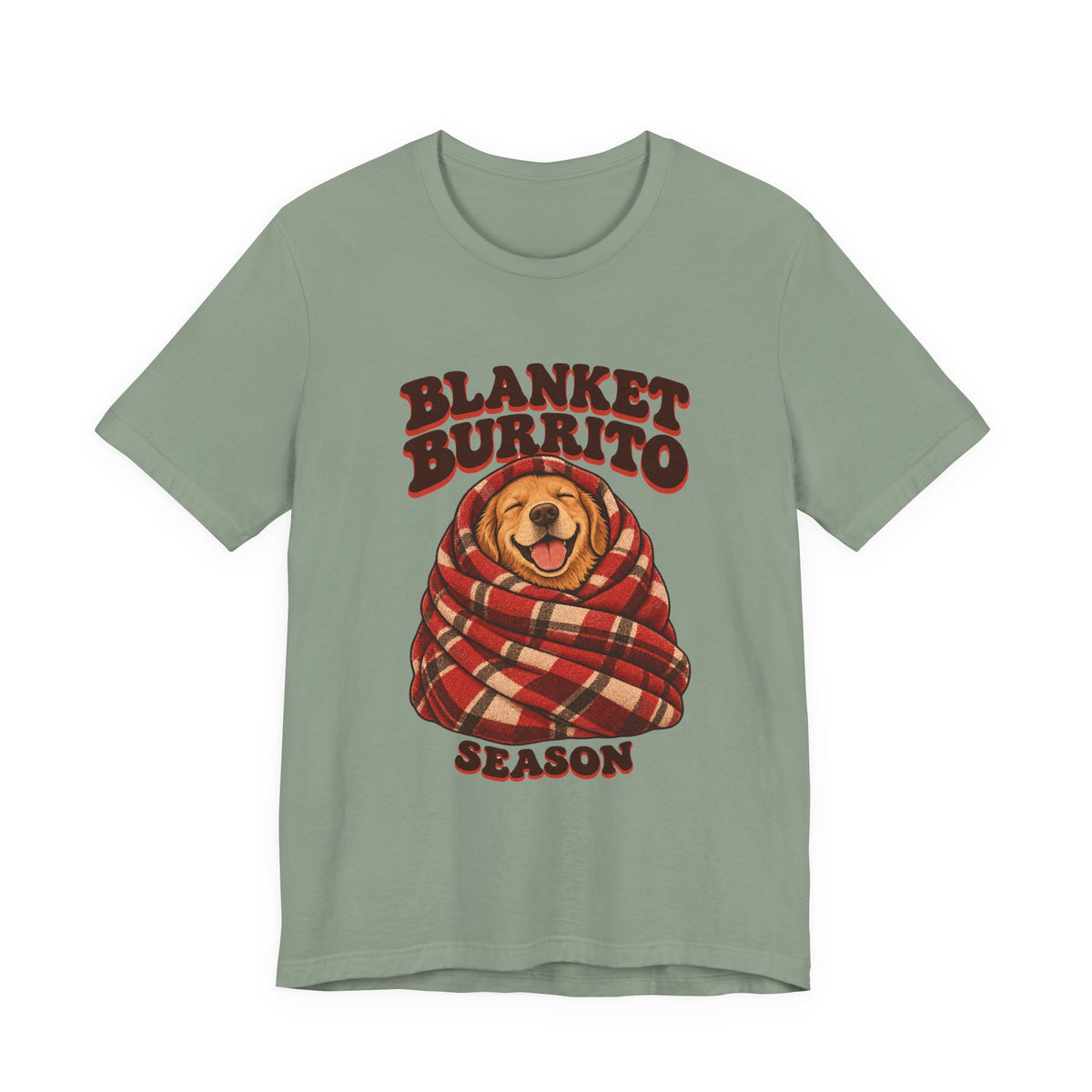 Blanket Burrito Season Golden Retriever Shirt, Cozy Golden Retriever T-Shirt, Cozy Golden Retriever Gift