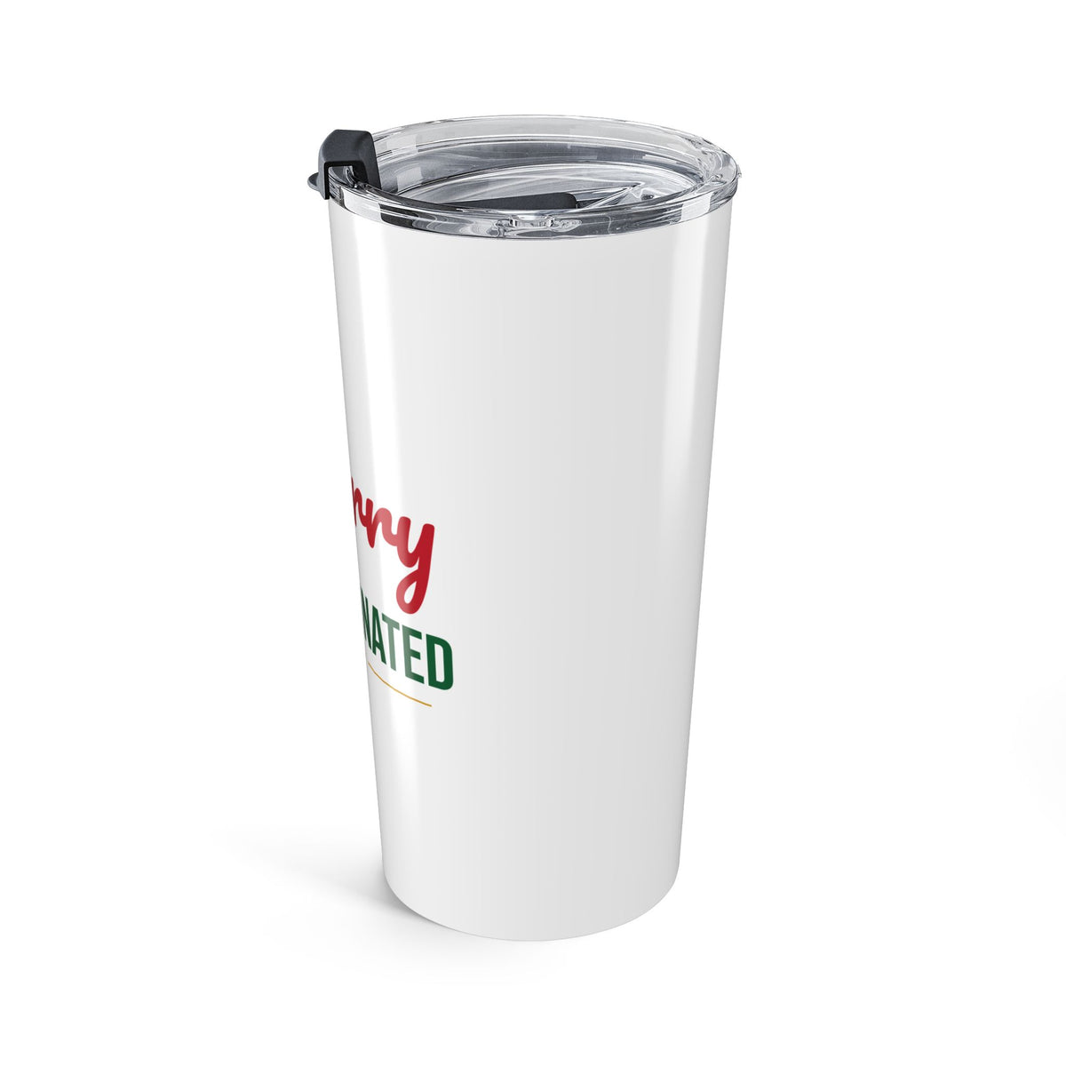 Merry and Caffeinated Tumbler, Coffee Lover 20oz Insulated Tumbler