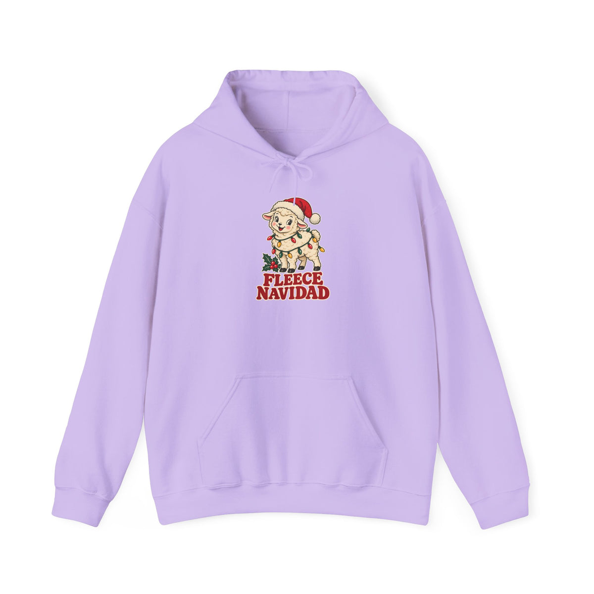 Fleece Navidad Christmas Sheep Hoodie, Sheep Christmas Hoodie