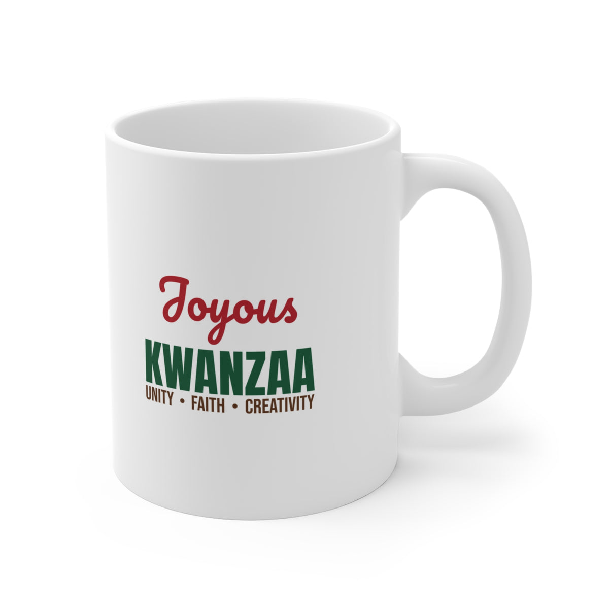 Joyous Kwanzaa Unity Faith Creativity Mug, Kwanzaa Coffee Mug 11oz lifestyle