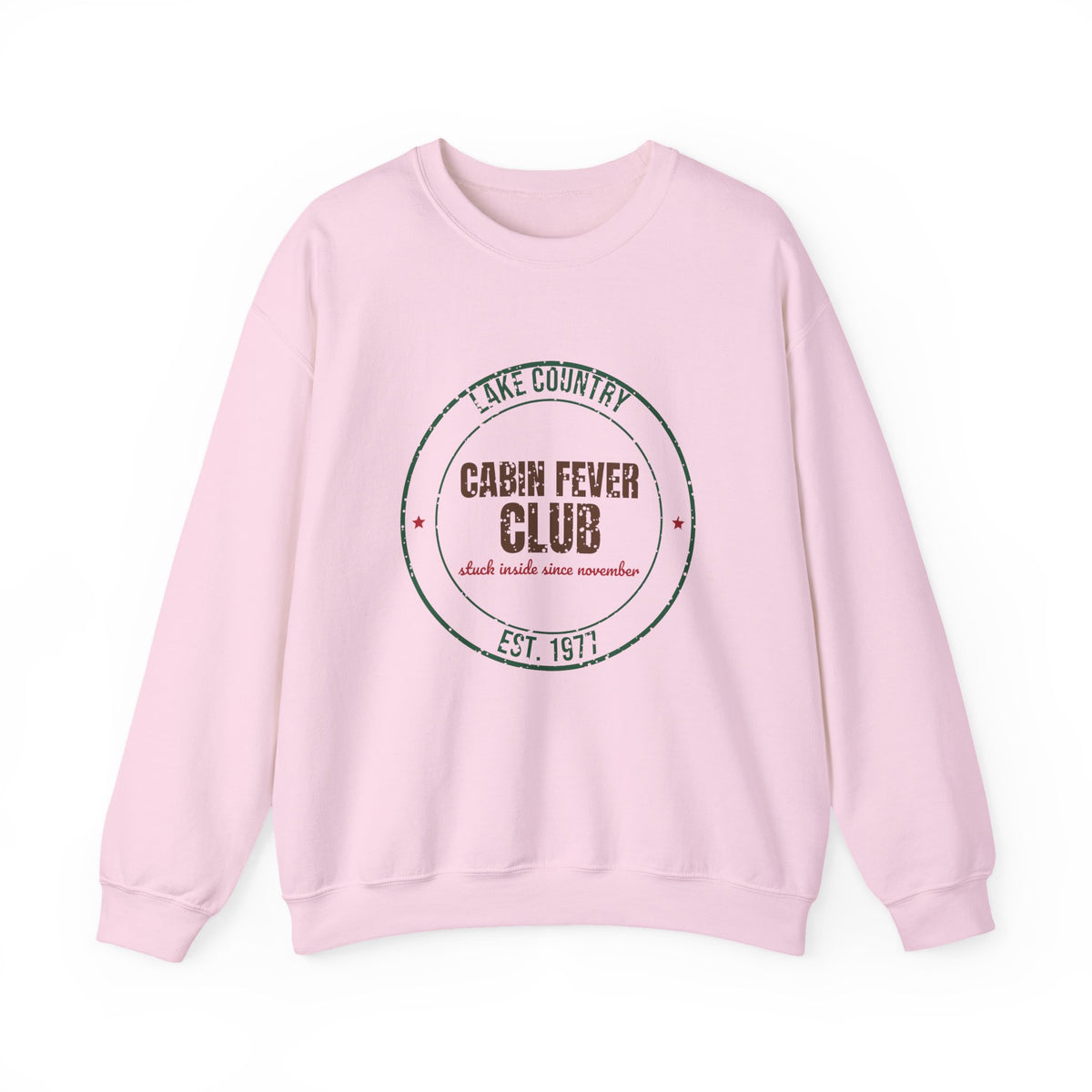Lake Country Cabin Fever Club Est. 1977 Sweatshirt, Vintage Winter Crewneck Sweatshirt