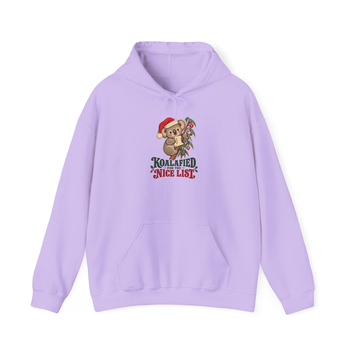 Koalafied for the Nice List Christmas Koala Hoodie, Koala Christmas Hoodie