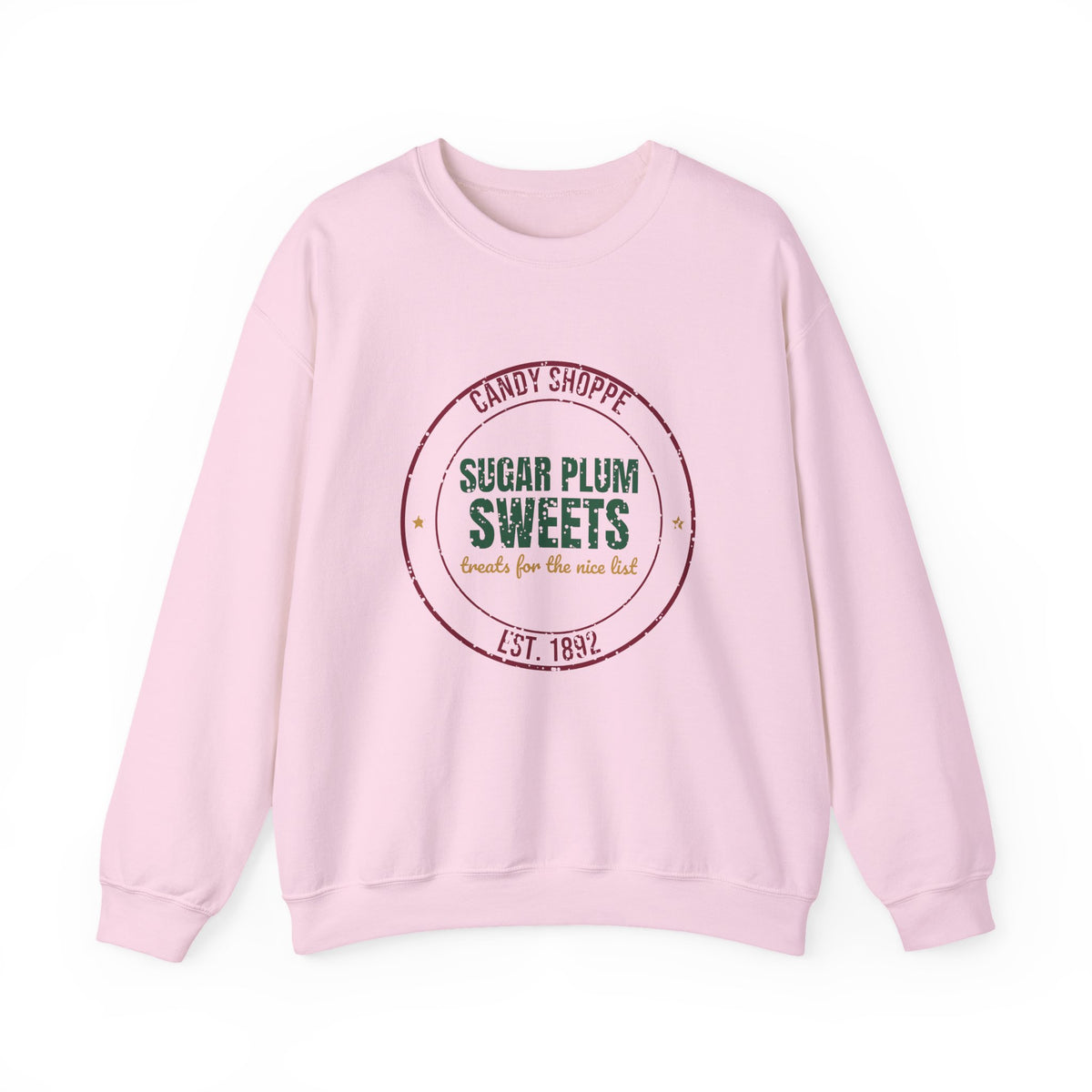 Candy Shoppe Sugar Plum Sweets Est. 1892 Sweatshirt, Vintage Christmas Crewneck Sweatshirt