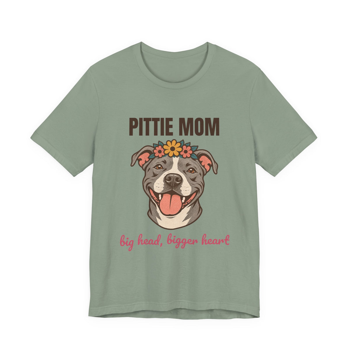 Pittie Mom Big Head Bigger Heart Shirt, Retro Pittie Mom T-Shirt, Vintage Pittie Mom Gift