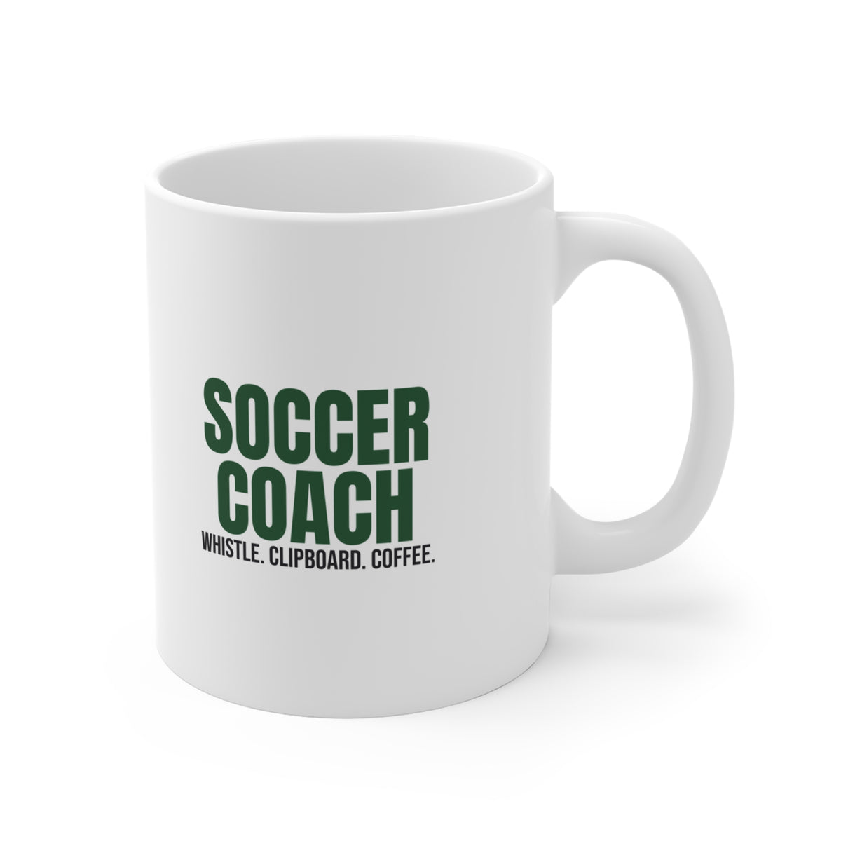 Soccer Coach Whistle Clipboard Coffee Mug, Soccer Coach Coffee Mug 11oz lifestyle