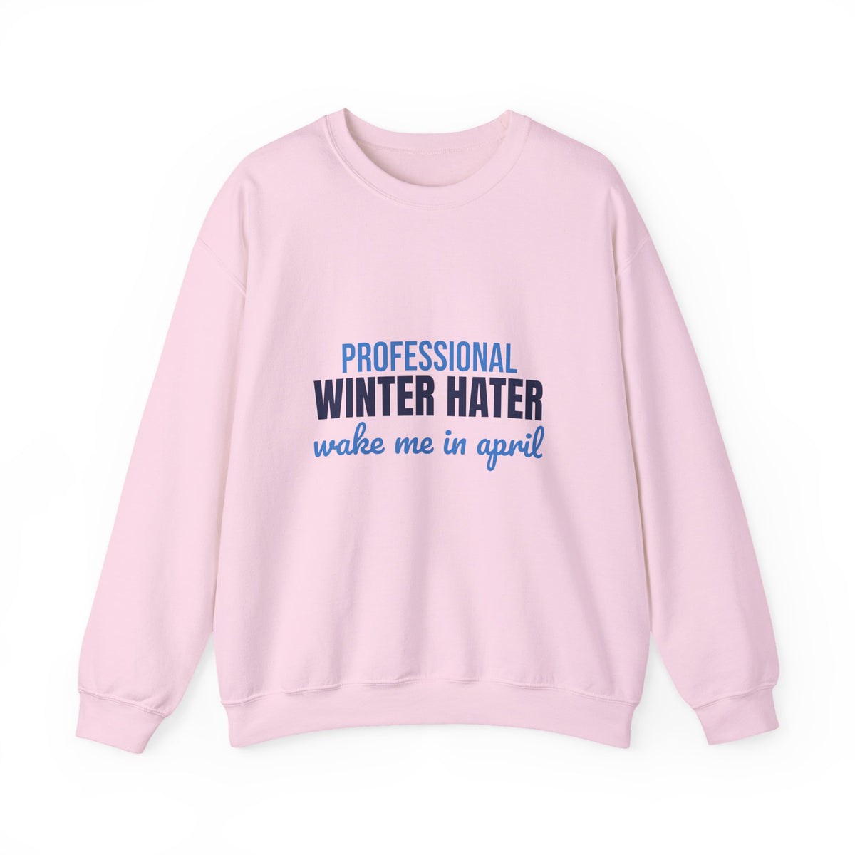 Professional Winter Hater Wake Me in April Sweatshirt, Funny Winter Crewneck Sweatshirt
