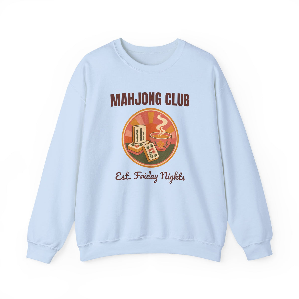 Mahjong Club Est. Friday Nights Retro Sweatshirt