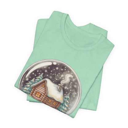 Cozy Cabin Christmas Snow Globe Shirt, Cozy Cabin Christmas Snow Globe T-Shirt