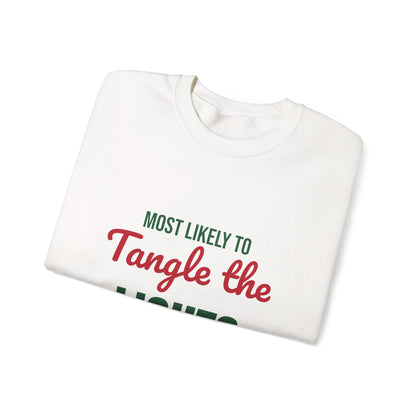 Most Likely to Tangle the Lights Sweatshirt, Most Likely to Tangle the Lights Christmas Sweatshirt