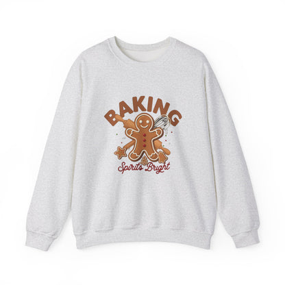 Baking Spirits Bright Sweatshirt, Christmas Baking Crewneck, Gift for Bakers
