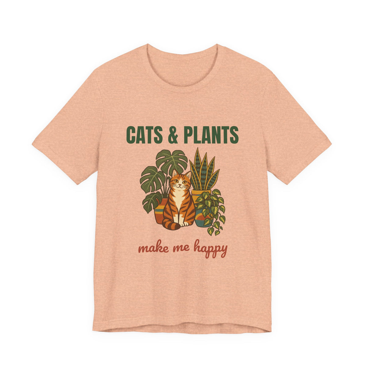 Cats and Plants Make Me Happy Shirt, Retro Cats and Plants T-Shirt, Vintage Cats and Plants Gift