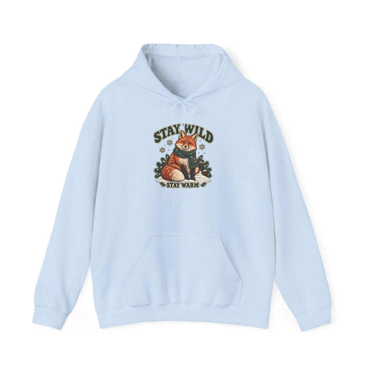 Stay Wild Stay Warm Winter Fox Hoodie, Winter Fox Hoodie