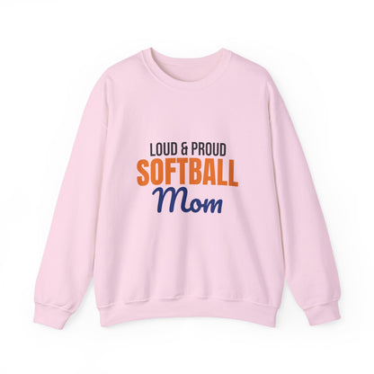Loud and Proud Softball Mom Sweatshirt, Softball Mom Crewneck