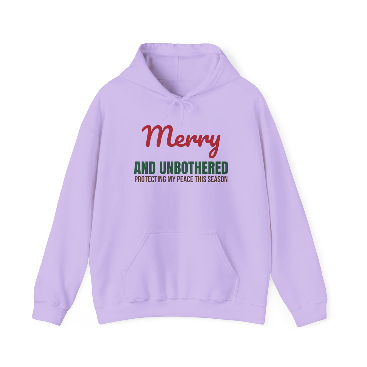 Merry and Unbothered Protecting My Peace This Season Hoodie, Funny Christmas Hoodie