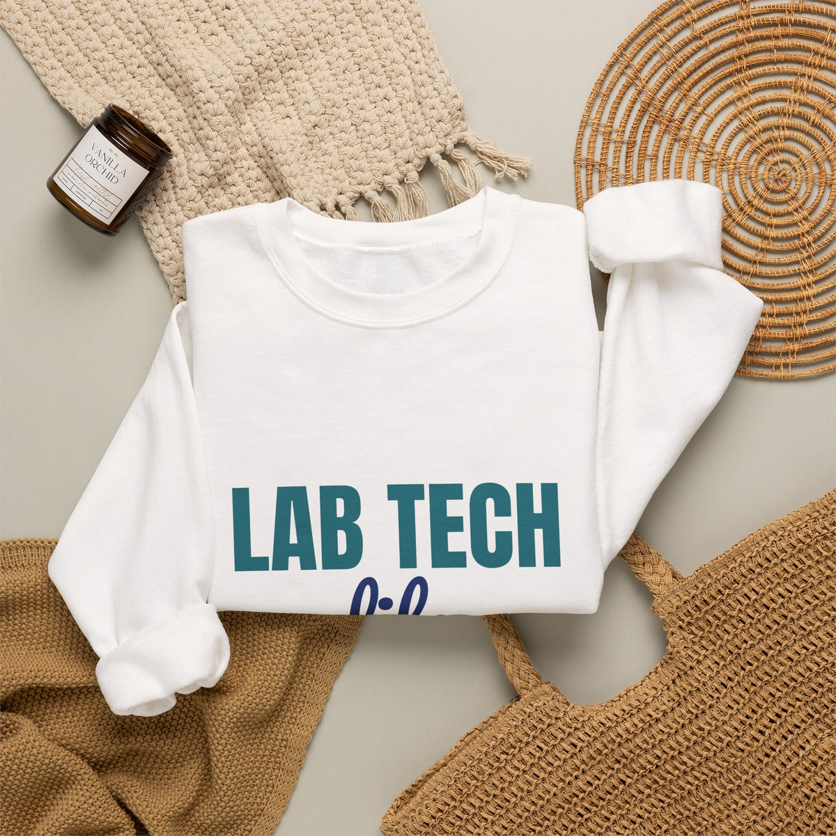 Lab Tech Life Tubes Tests and Too Much Coffee Sweatshirt, Lab Tech Life Crewneck Sweatshirt