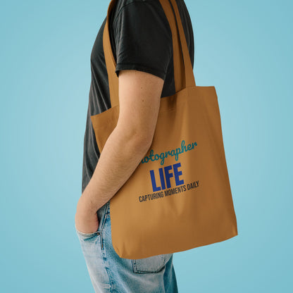 Photographer Life Capturing Moments Daily Tote Bag, Photographer Canvas Tote Bag