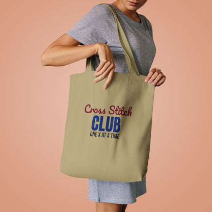Cross Stitch Club One X at a Time Tote Bag, Cross Stitch Project Tote Bag