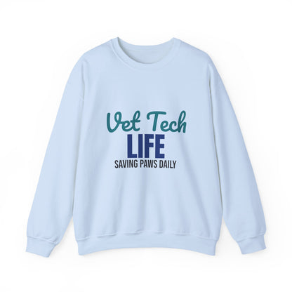 Vet Tech Life Saving Paws Daily Sweatshirt, Vet Tech Crewneck Sweatshirt