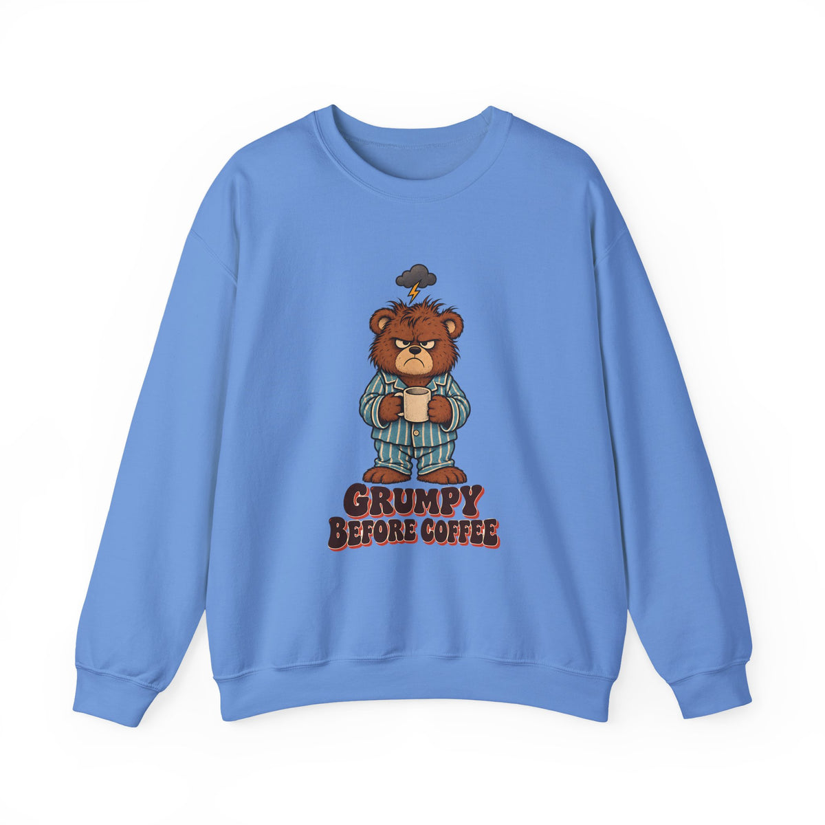 Grumpy Before Coffee Bear Sweatshirt, Funny Coffee Bear Crewneck Sweatshirt