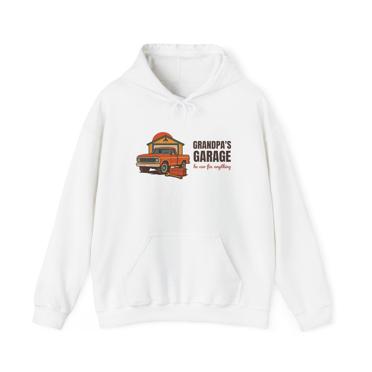 Grandpa's Garage He Can Fix Anything Hoodie, Vintage Grandpa's Garage Hoodie