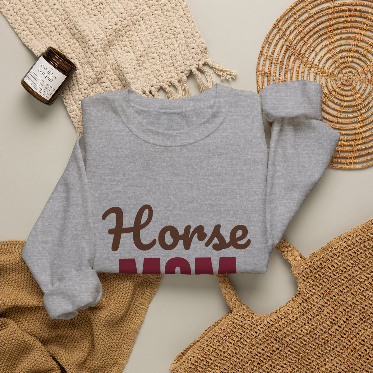 Horse Mom Barn Hair Don't Care Sweatshirt, Horse Mom Crewneck