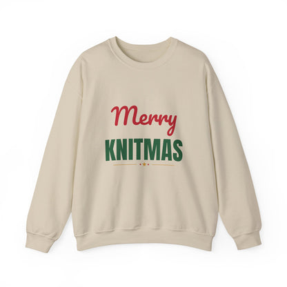 Merry Knitmas Sweatshirt, Knitting Christmas Crewneck, Knitter Gift