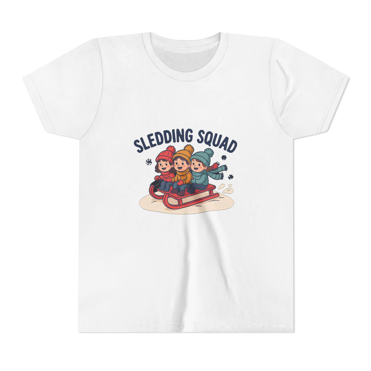 Sledding Squad Winter Kids Shirt