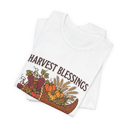 Harvest Blessings Shirt, Thanksgiving Harvest T-Shirt, Fall Tee
