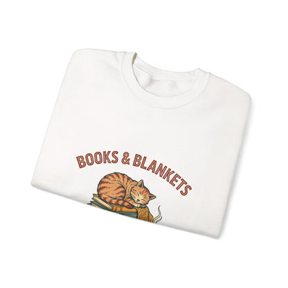 Books and Blankets Sweatshirt, Book Lover Crewneck, Bookish Sweatshirt