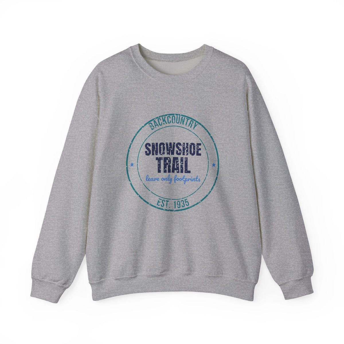 Backcountry Snowshoe Trail Est. 1935 Sweatshirt, Vintage Winter Crewneck Sweatshirt