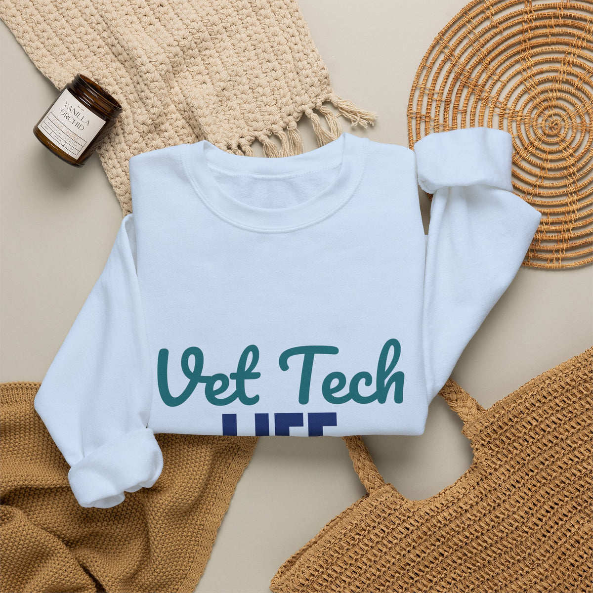 Vet Tech Life Saving Paws Daily Sweatshirt, Vet Tech Crewneck Sweatshirt
