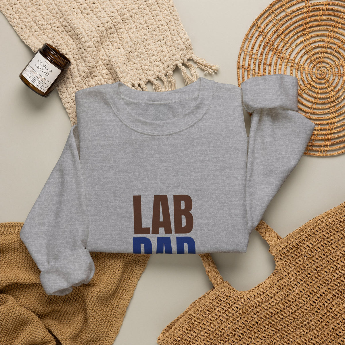 Lab Dad Fetch, Snacks, Repeat Sweatshirt, Lab Dad Crewneck Sweatshirt